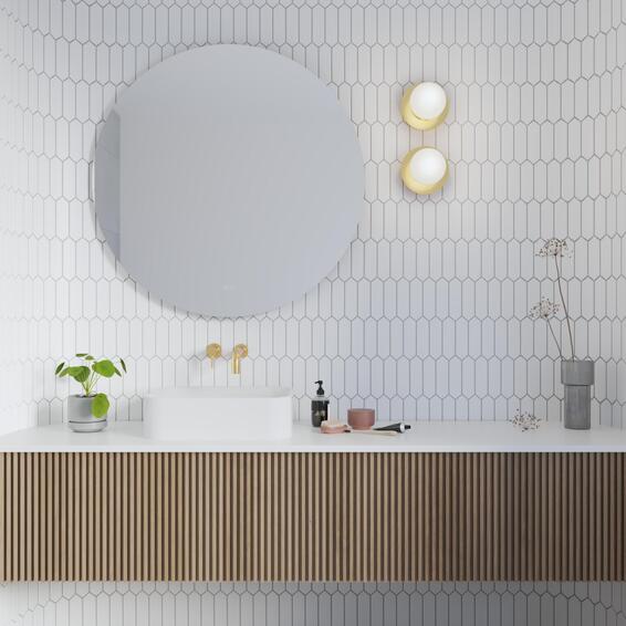 Artens Mosaic Orom 30X30 2 Lines White Mat