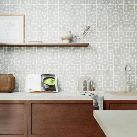Artens Mosaic Posio Awhite & Grey 30X30