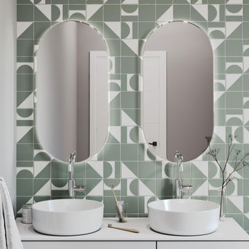 Artens Mosaic Callune 30X30 White & Green