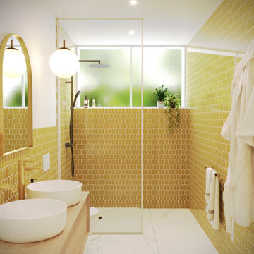 ARTENS Mosaic Seashell Mustard Yellow 300X300MM