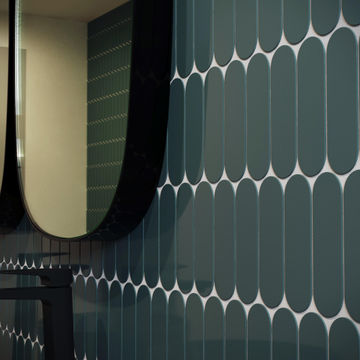 Artens Mosaic Gellule 30X30 Dark Green 19-4818 Tpx Glossy