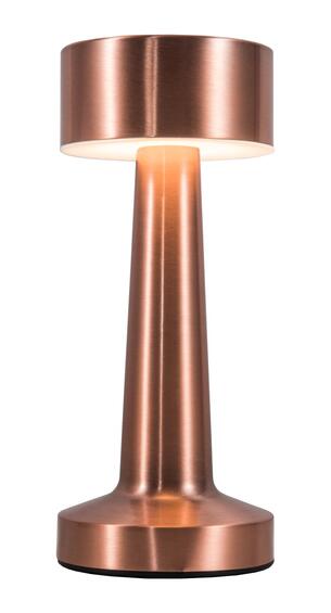 K Light Rechargeable Table Lamp Dimmable And CCT Copper Turret 2W Led 