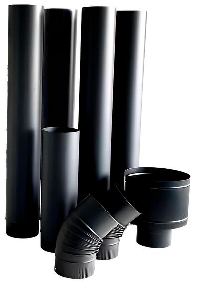 Panadero  Flue  Kit  Pipe Matt  Black 120mm