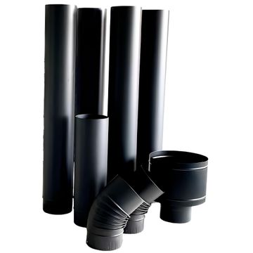 Panadero  Flue  Kit  Pipe Matt  Black 120mm