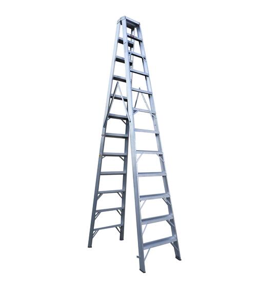 Ladder Aluminium 12 Step Heavy Duty Double Sided A-Frame Rise