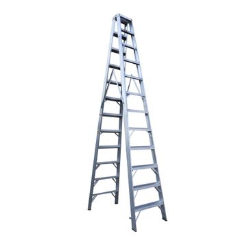Ladder Aluminium 12 Step Heavy Duty Double Sided A-Frame Rise