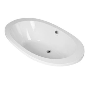 Bath Oval Cowrie White Acrylic Built-In 180x96cm