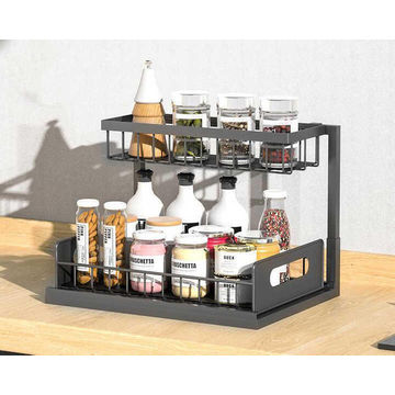 Neat Nook Kitchen Cupboard Storage Rack Black W26.9cmxD36.5cm 