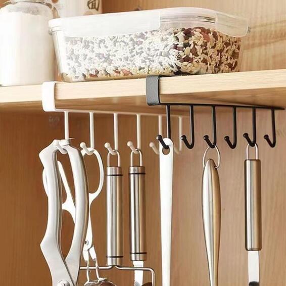 Hanging Hooks Organiser Black W2cmxD26.2cm