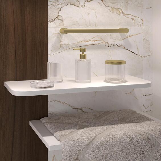 Sensea neo towel rail brush brass 35cm