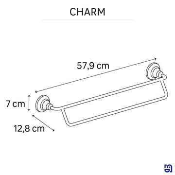 Sensea Charm double towel rail matt black 50cm