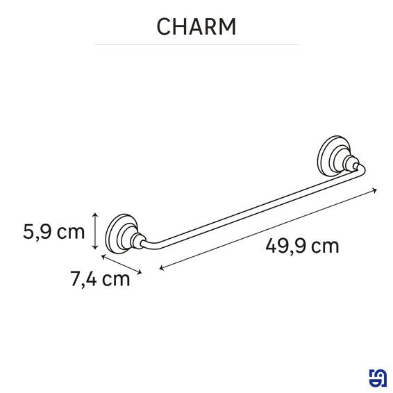 Sensea charm towel rail matt black 40cm