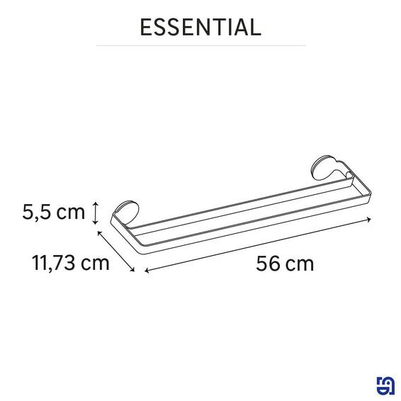 Sensea essentia double towel rail chrome 50cm
