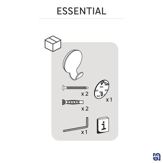 Sensea essential single hook x2 chrome