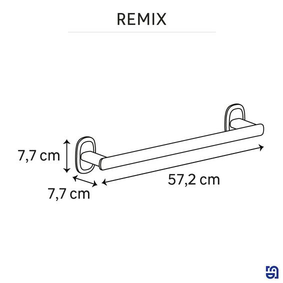 Sensea remix towel rail dual fix chrome 50cm