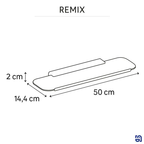 Sensea remix shelf chrome shiny 50cm