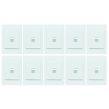 Lexman 1 Lever 1 Way Switch White (100x50) 10 Pack