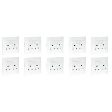 Lexman Double Socket 100x100 White 10 Pack