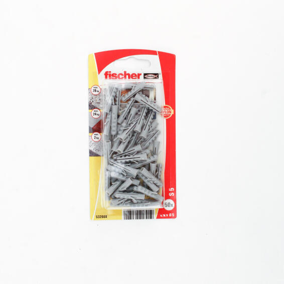 Screw plugs S 5 K nylon FISCHER 50 pack