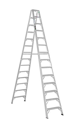 Ladder Aluminium A-Frame 14 Step Heavy Duty Double Sided