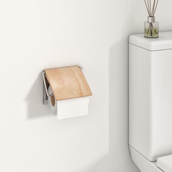 Sensea Scandi Toilet Paper Holder Wood 