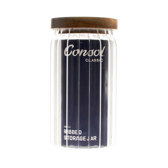 Consol ribbed food storage container acacia lid 800ml
