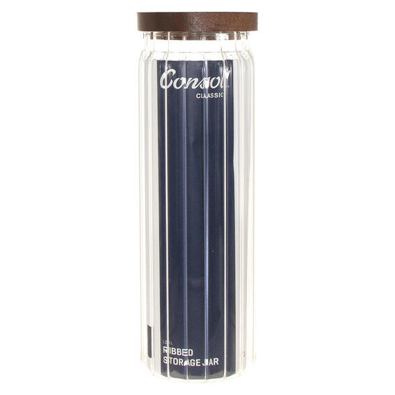 Consol ribbed food storage container acacia lid 1.35l 