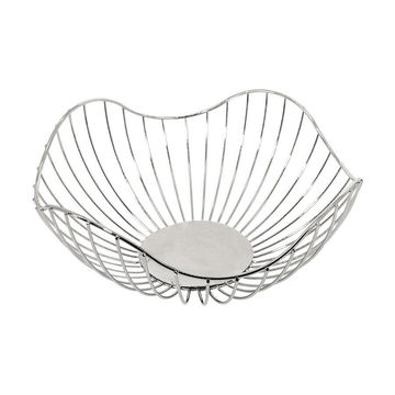 Regent round wire freeform bread basket chrome 28.5cmx 28.5cmx 130cm