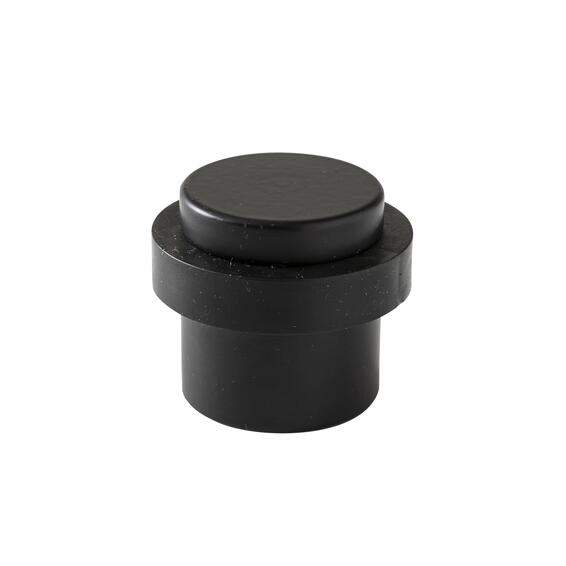 FLOOR DOOR STOPPER BLACK 3.6X3.2CM 2PCS