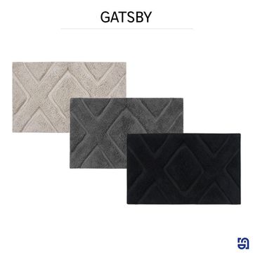 Sensea gatsby bathmat cotton black w50cmxl90cm