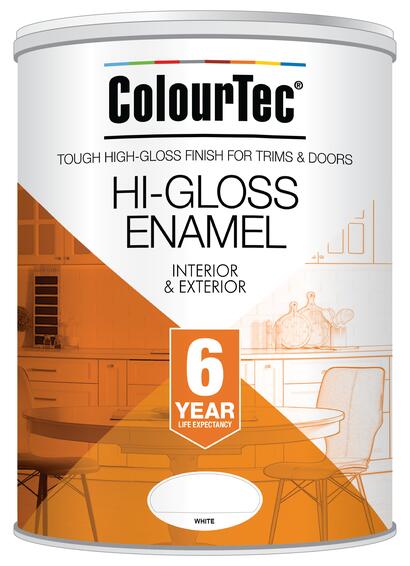 Colourtec Universal Gloss Enamel Paint Black 5ltr 