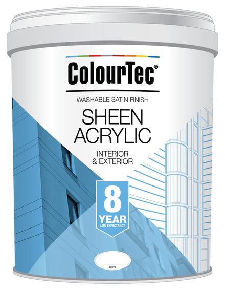 Colourtec universal sheen acrylic paint ripple cream 20l