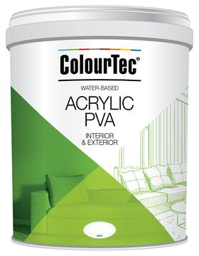 Colourtec universal  acrylic pva paint white 20ltr