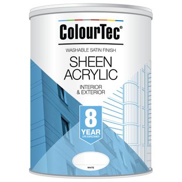 Colourtec universal sheen acrylic paint metro sun 5l