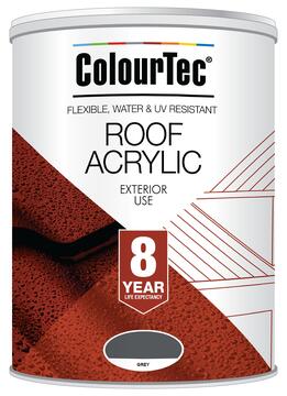 Colourtec exterior roof paint acrylic burgundy 5ltr 