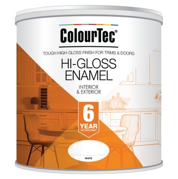 Colourtec Universal Gloss Enamel Paint Black  1ltr 