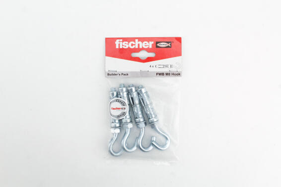 Wall bolt FWB M8 hook BP FISCHER 4 pack