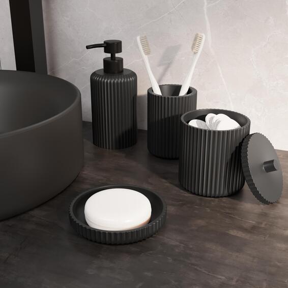Sensea glamour toothbrush holder black