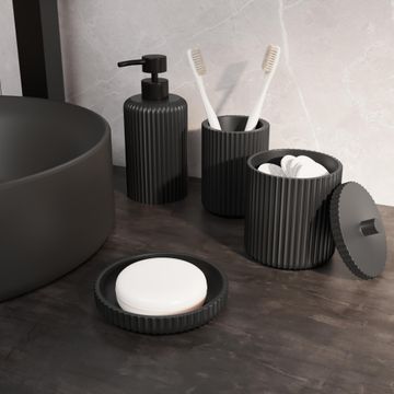 Sensea glamour toothbrush holder black