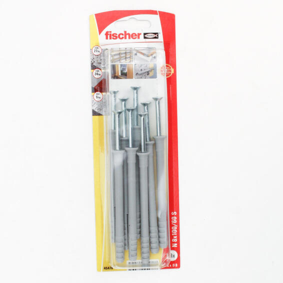 Hammerfix screw nylon plug N8x100 ZKK FISCHER 8 pack