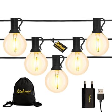 Litehouse Low Voltage Outdoor 25 Bulb String Lights - Classic LED Bulbs