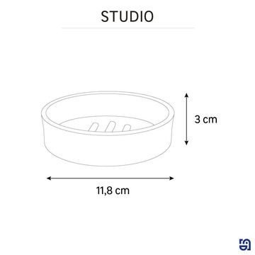 Sensea studio soap dish transparent black