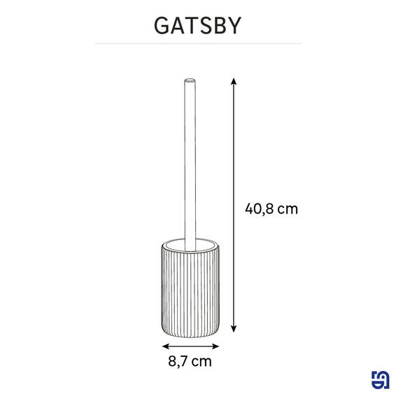 Sensea gatsby toilet brush transp black
