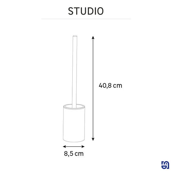 Sensea studio toilet brush transparent