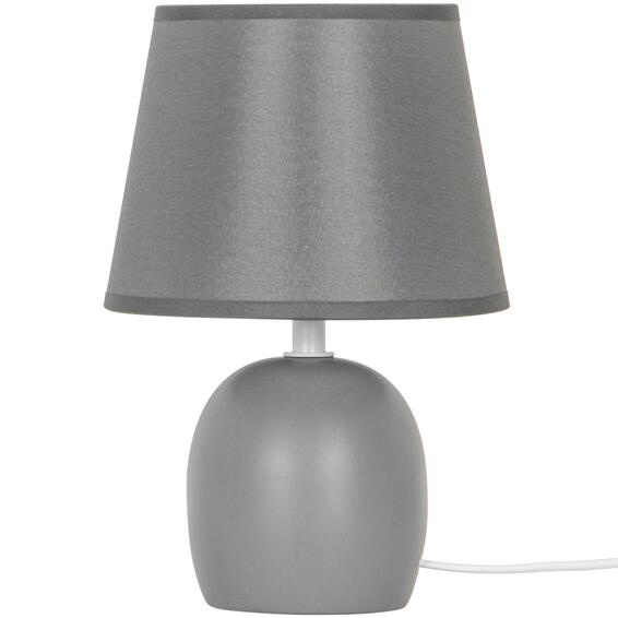 INSPIRE CERAMIC AND FABRIC TABLE LAMP E14 GREY 