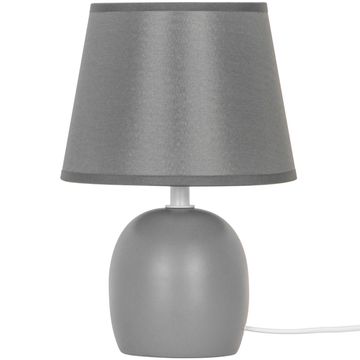 INSPIRE CERAMIC AND FABRIC TABLE LAMP E14 GREY 