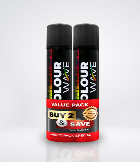 Colourwave Gloss Spray Paint White Twin Pack