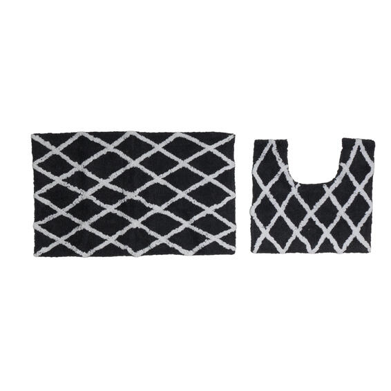 Bathmat Set 2 Piece Criss Cross 