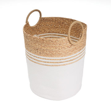 Laundry basket cotton rope hyacinth