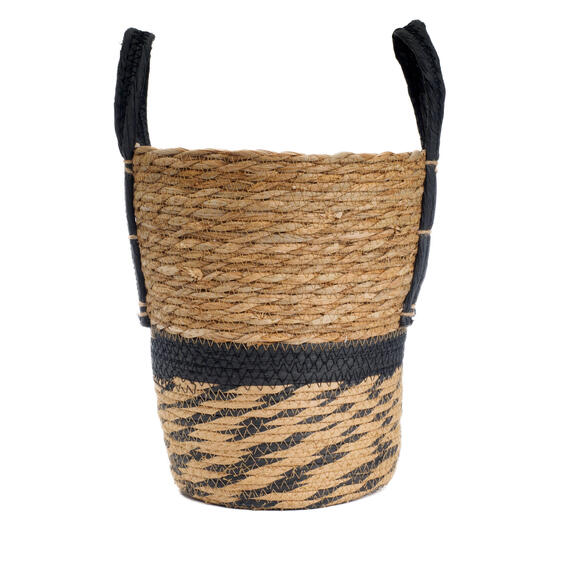 Laundry basket natural and black